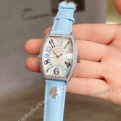 Franck Muller Casablanca Automatique Women's Watches Sky Blue Strap